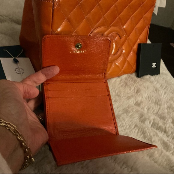 CHANEL Quilted Burnt Orange Tote and Wallet - Picture 6 of 6